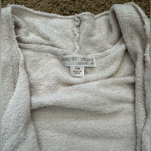 Barefoot Dreams CozyChic Lite Cream Beige Cardigan S/M - Picture 2 of 5